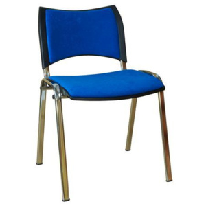 Konferenční židle Smart Chrom, modrá