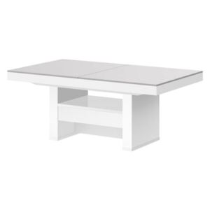 Hubertus Konferenční stolek AVERSA LUX MAT Barva: světle šedá/bílá