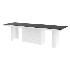 Hubertus Rozkládací jídelní stůl KOLOS MAT, 140 cm Barva: černá/bílá
