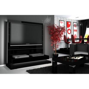 Hubertus Luxusní televizní stěna PANORAMA LUX Barva: černá