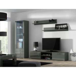 Cama Meble Obývací stěna SOHO 1 Barva: šedá, Délka TV stolku: 140cm