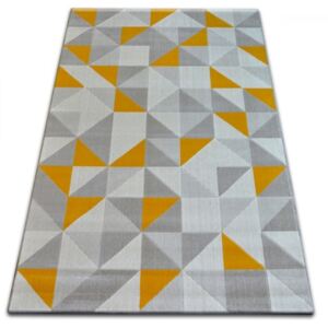 Kusový koberec PP Trojúhelníky žlutý, Velikosti 160x230cm