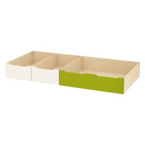 LITTLE DESIGN Zásuvky pod postel Barva: světle zelená/bílá