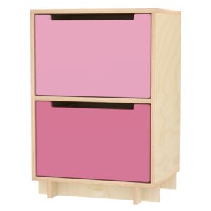 LITTLE DESIGN Kontejner se zásuvkami Barva: růžová/tmavě růžová