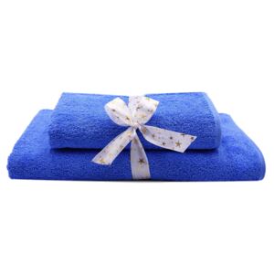 Dárkový set ručník a osuška 1+1, modrá