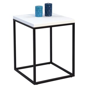 Odkládací stolek Olaf, 40 cm, bílá/černá