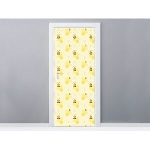 Gario Samolepící fólie na dveře Žluté včelky 95x205cm