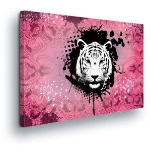 GLIX Obraz na plátně - Tygr v Růžové II 100x75 cm