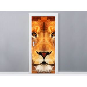 Gario Samolepící fólie na dveře Abstraktní lev 95x205cm