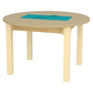 LITTLE DESIGN Rostoucí dětský stolek Barva: tmavě taupe/petrolejová