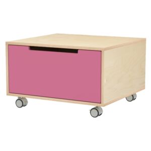 LITTLE DESIGN Herní stolek s jednou zásuvkou s kolečky Barva: 9 - tmavě růžová