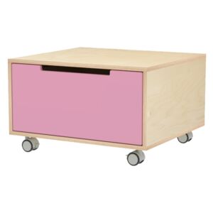 LITTLE DESIGN Herní stolek s jednou zásuvkou s kolečky Barva: 10 - růžová