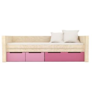 TYP I-Z - Dětská postel / Vyšší jednolůžko s úložným prostorem Barva: růžová/tmavě růžová