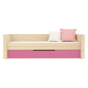 TYP I-P - Dětská postel / Vyšší jednolůžko s výsuvným lůžkem Barva: 9 - tmavě růžová