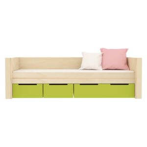 TYP I-Z - Dětská postel / Vyšší jednolůžko s úložným prostorem Barva: 5 - světle zelená