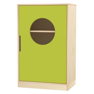 Montessori šatní skříň nízká mělká kruh Barva: 5 - světle zelená