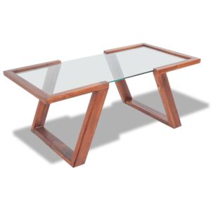 Konferenční stolek - masivní akáciové dřevo | 100x50x40 cm
