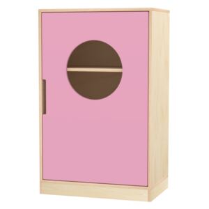 Montessori šatní skříň nízká mělká kruh Barva: 10 - růžová