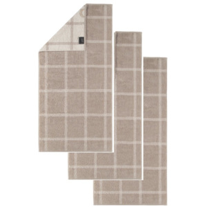 Cawö Frottier ručník two-tone, graphic, 3ks písková