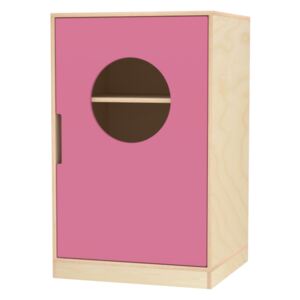 Montessori šatní skříň nízká hluboká kruh Barva: 9 - tmavě růžová