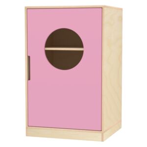 Montessori šatní skříň nízká hluboká kruh Barva: 10 - růžová