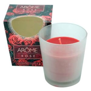 Arome Kónická vonná svíčka ve skle Rose, 100 g