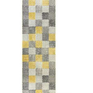 Běhoun LUNA 503568/89935 hořčicový patchwork Rozměr: 80 cm