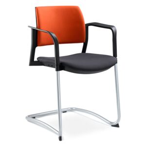 LD SEATING Konferenční židle DREAM+ 104-BL/B-N2, kostra šedá, černé područky