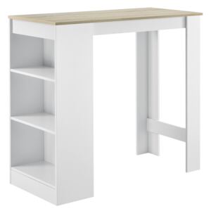[en.casa] Barový stůl ABBT-2605 dub a bílý