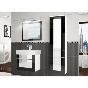 Moderní stylová koupelnová sestava s led osvětlením ELEGANZA 2PRO + zrcadlo ZDARMA 91
