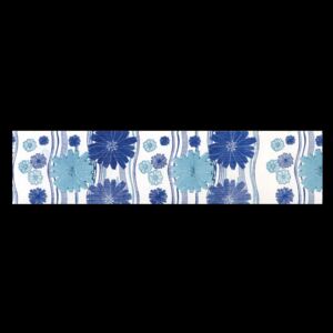 Bordura samolepící Gerbery modré - šířka 5cm x délka 5m