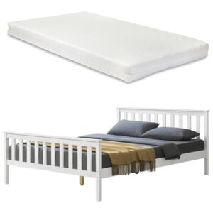 [en.casa] Manželská postel ABWB-2011 s matrací a roštem 140x200 cm