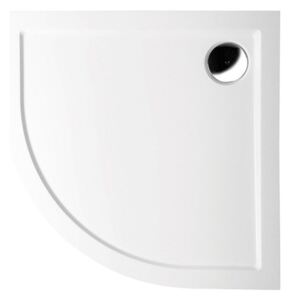 POLYSAN - SERA sprchová vanička z litého mramoru, čtvrtkruh 100x100x4cm, R550, bílá (62111)