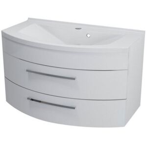 SAPHO - JULIE umyvadlová skříňka 90x50x50cm, 2 zásuvky, bílá (59905)
