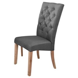 Jídelní čalouněná židle ATHENA šedá/dub natural
