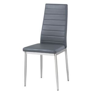 Jídelní čalouněná židle HRON IV šedá/chrom