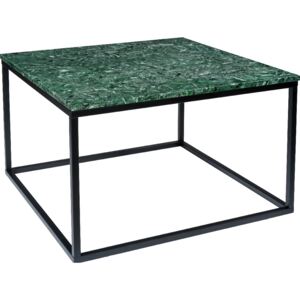 Zelený mramorový konferenční stolek RGE Accent s černou podnoží 75 cm