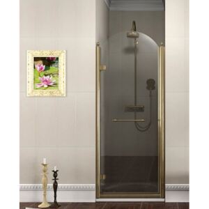 GELCO - ANTIQUE sprchové dveře otočné, 900mm, levé, ČIRÉ sklo, bronz (GQ1290LC)