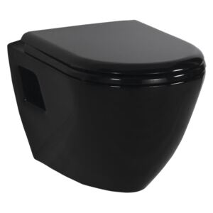 SAPHO - PAULA WC závěsné 35,5x50cm, černá (TP325.40100) (TP325-11SI)