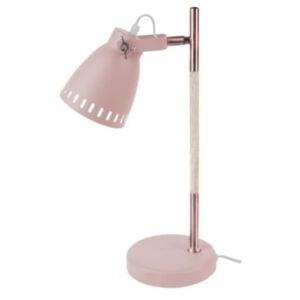 Time for home Růžová kovová stolní lampa Lash
