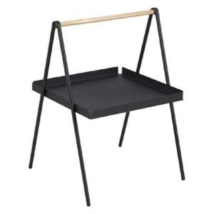 SCANDI Černý kovový odkládací stolek Lopes 42x50 cm