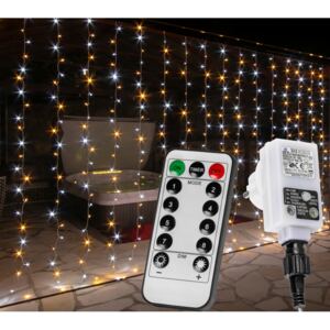 VOLTRONIC 68205 Vánoční světelný závěs - 6x3 m, 600 LED, teple/studeně bílý