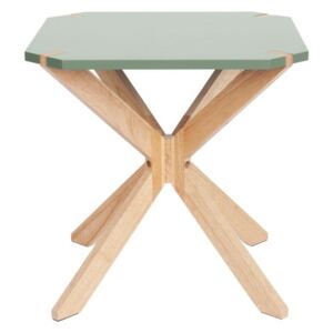 Time for home Zelený dřevěný odkládací stolek Rudy