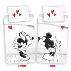 Jerry Fabrics Bavlněné dětské povlečení Mickey a Minnie in Love 02