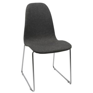 SCANDI Antracitově šedá čalouněná židle Barcy