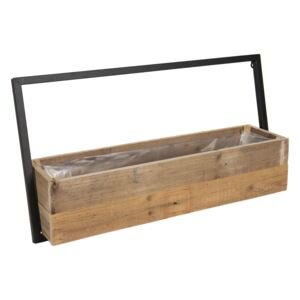 Nástěnný truhlík z recyklovaného dřeva - 63*16*33 cm