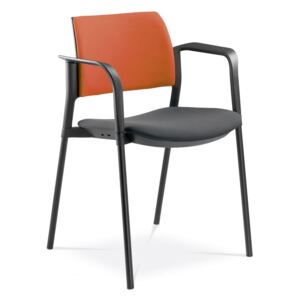 LD SEATING Konferenční židle DREAM+ 103-BL/B-N2 kostra šedá, černé područky