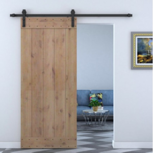 Retro posuvné dveře hladké bez rámu 90cm, 215cm, hladký, surové dřevo bez barvy a laku