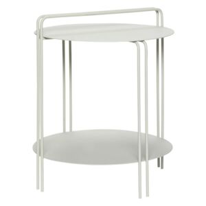 Světle šedý železný odkládací stolek Hübsch Runo