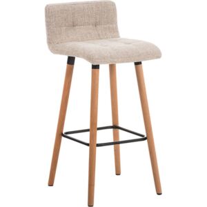 BHM Germany Barová židle s dřevěnou podnoží Connie, krémová Barva: krémová